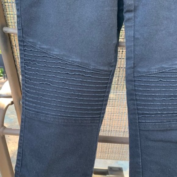 ZARA Black Denim Stretch Jeans with Zippers Size 6 - Picture 7 of 9